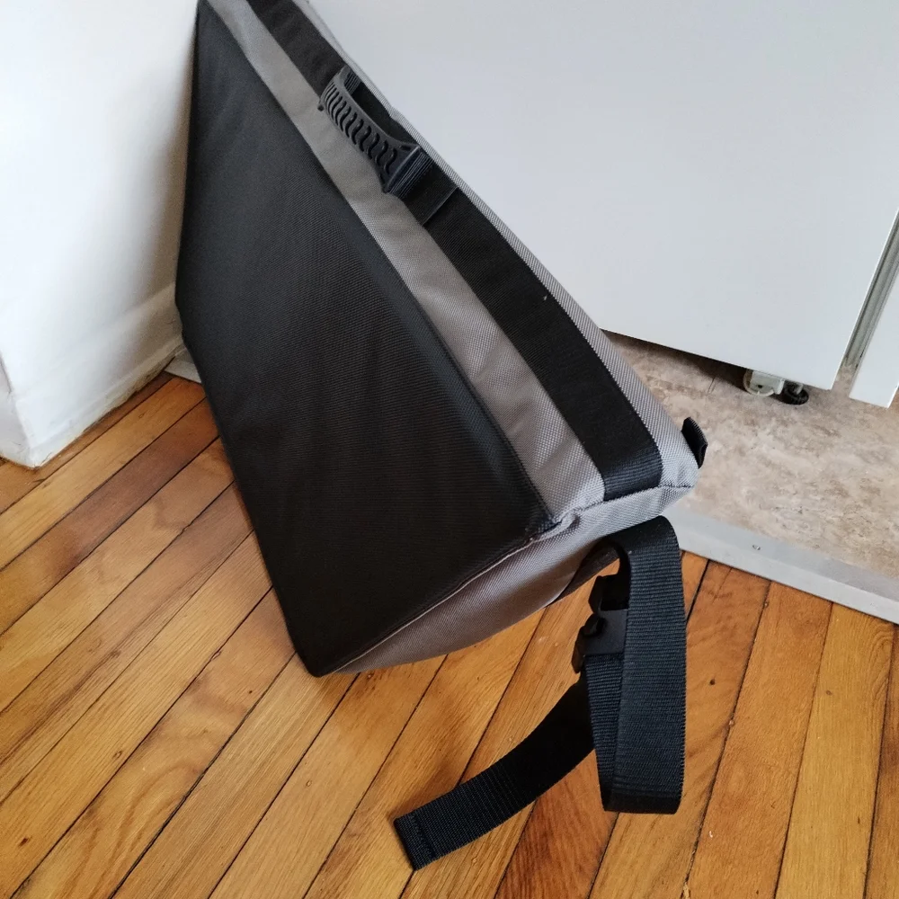 Gray and Black Men's Bag